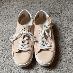 Soludos Women's Beige Sneakers with White Laces